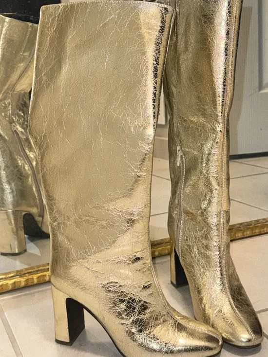 Metalic gold boots - Picture 2 of 4